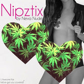 GREEN AND BLACK WEED HEART
